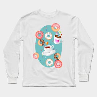 Coffee and Doughnuts Long Sleeve T-Shirt